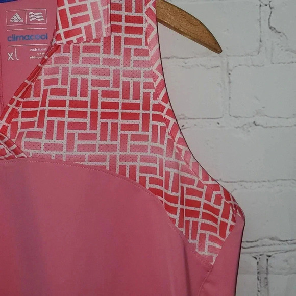 Adidas Climacool Geometric Pattern Golf Shirt Size XLarge - Picture 4 of 8